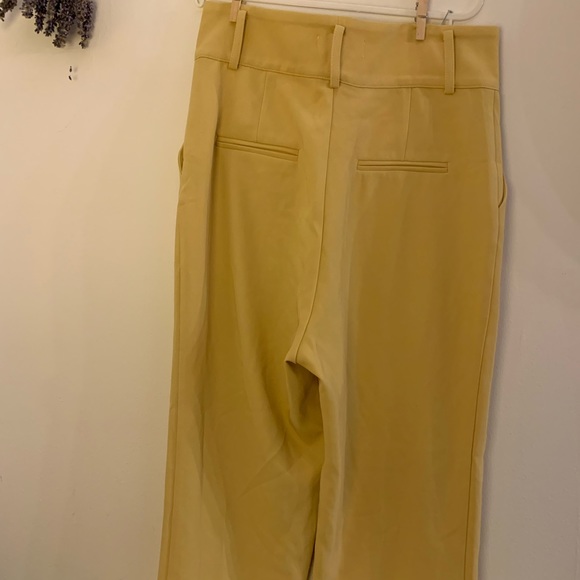 Mustard high-waisted trousers - Picture 4 of 5
